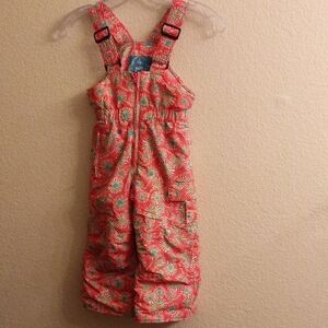Pulse Kids Floral Pink Snow Overalls B15